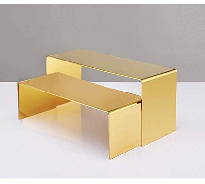 U/ Gold Stainless Steel Handbag Shoe Display Stand Racks 2PCS/SET/PACK