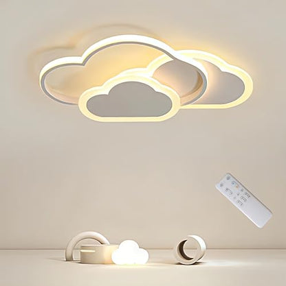 BLMYL 42W LED Ceiling Light, 52CM Creative Cloud Ceiling Lamp, Dimmable Remote Control 3000~6000K, Modern White Ceiling Lights, Used in Living Room,