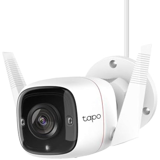 Tapo TC65 2K Security Camera Outdoor Wireless & Wired, Outdoor Camera No Monthly Fee, Smart Person Detection, Advanced Night Vision,Two-Way Talk, IP66 Weatherproof, Works with Alexa & Google
