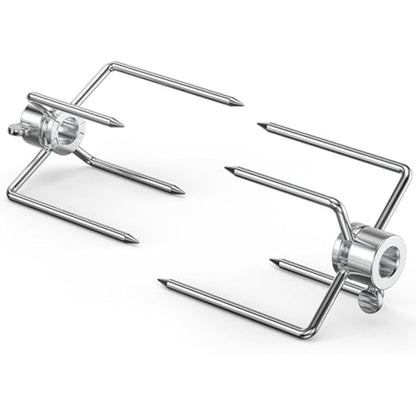 onlyfire Steel Rotisserie Forks, 2 Pcs, Fits 12 MM hexagon & 10 MM and 8 MM square Spit Rods, Replacement for Rotisserie Kits, Rust Proof