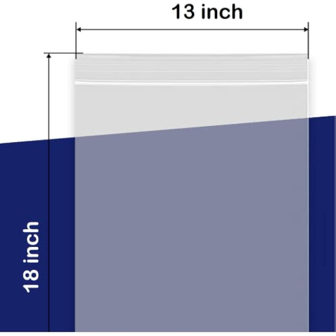 100 Grip Seal Bags 13" x 18" | Reusable Strong Zip Lock | Clear Resealable Plastic Bags | Polythene Packaging for Food Storage, Jewellery - by Sabco (13" x 18")