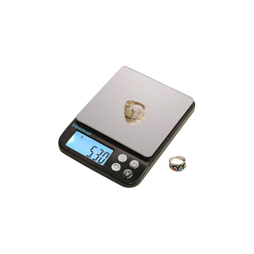 Brecknell EPB Small Digital Pocket Balance Scale, 500 Gram Capacity, Battery Powered, Kilogram, Gram, Pound, Ounce, Carat, Counting Modes