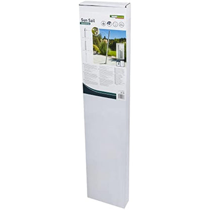Windhager 10703 Premium Sun Sail Pole Height Adjustable Steel Pole for Sun Sail Rustproof Mast Height Max. 242.5 cm