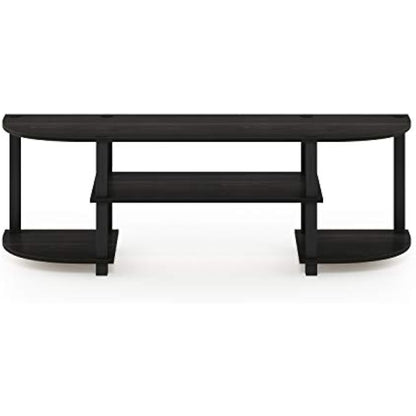 Furinno Turn-S-Tube Wide TV Entertainment Center, TV Unit, TV Stand, Espresso/Black, 120 (W) x 40 (H) x 34 (D) cm