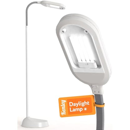 Kenley Daylight Lamp - Reading Light Floor Standing - Natural Bright Sunlight - Energy Saving Bulb for True Colours - Sturdy & Easy to Assemble - Standard Craft Lamps for Living Room or Bedroom