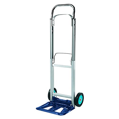 Einhell BT-HT 90 Folding Sack Truck - 90 kg Capacity Aluminium Framed Folding Trolley On Wheels - Folding Hand Truck With Extendable Handle, Multicolor