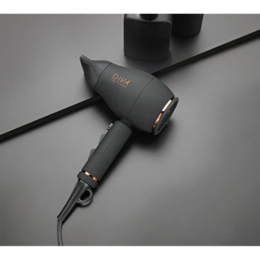 Diva Pro Styling Intenso 4000 Pro Compact & Lightweight Hairdryer Black