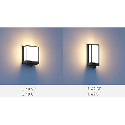 STEINEL Smart LED Outdoor Wall Light L 40 C, dimmable Outdoor Light, Warm White, Remote Control via App, Aluminium