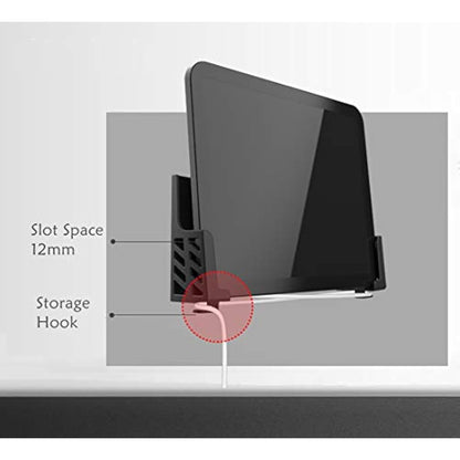 sciuU Wall Mount Universal Dock for Tablet Smartphone eReader Remote Control Holder Stick on Wall, Compatible with iPad Samsung Google Surface Huawei Honor, Installation 3M Adhesive or Screws