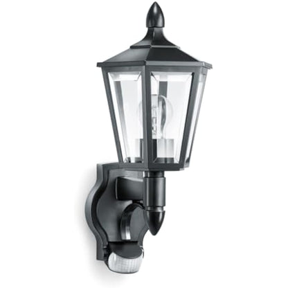 Steinel Outdoor Wall Light L 15 S black- 180° Motion Sensor, 10 m Reach,max. 60 W, Classic Design, for Entrance and Fronts