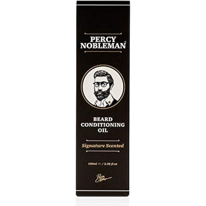Percy Nobleman Beard Oil – 99% Naturally Derived Conditioning Oil with Signature Scent – Softens, Nourishes & Reduces Beard Itch – Vegan, Non-Greasy & Fast-Absorbing – Made in England (100ml)