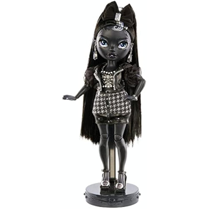 Rainbow High Shadow High Series - SHANELLE ONYX - Greyscale Fashion Doll With Straight Black Hair, Two Designer Outfits, & Accessories - Collectable - For Kids Ages 6+