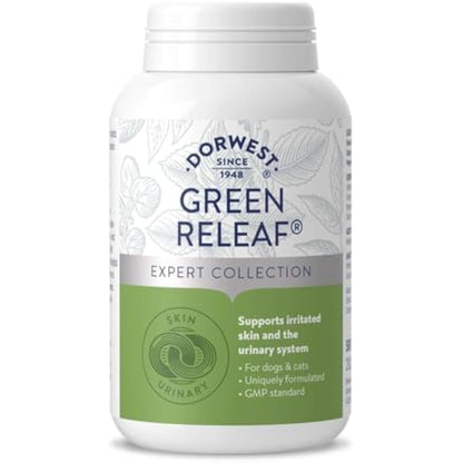 Dorwest Green Releaf Tablets, 500 Tablets, Natural Supplements for Dogs and Cats – For Healthier Skin, Joints, and Urinary Systems in Pets