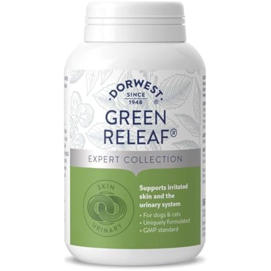 Dorwest Green Releaf Tablets, 500 Tablets, Natural Supplements for Dogs and Cats – For Healthier Skin, Joints, and Urinary Systems in Pets