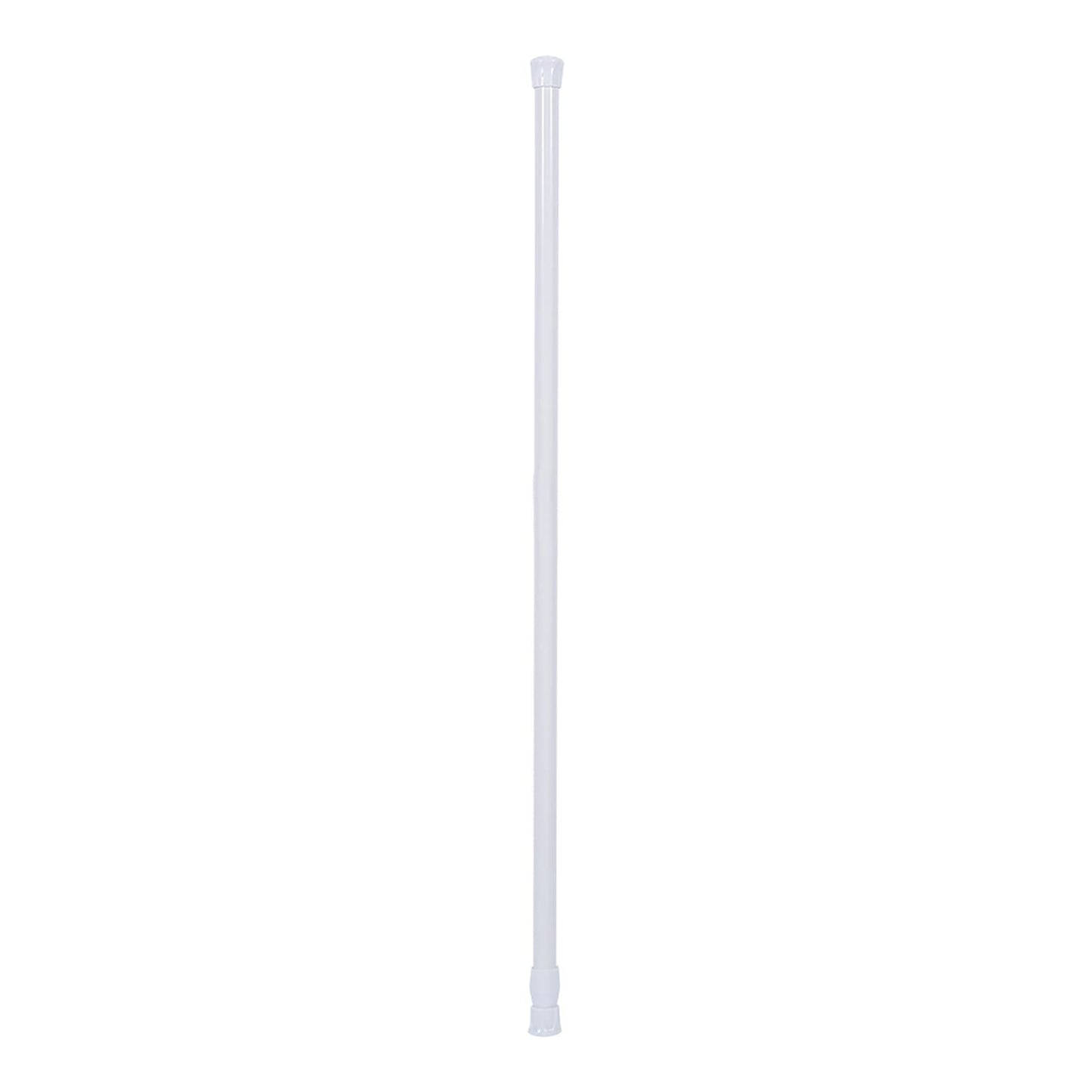 Estink Telescopic Curtain Rod, White Metal Spring Loaded Tension Rod, 55-90cm Extendable, No Drilling Required, for Kitchen, Bathroom, Wardrobe