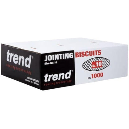 Trend 1000pcs Beechwood Joining Biscuits (No. 10) for Woodworking and Furniture Framing, BSC/10/1000