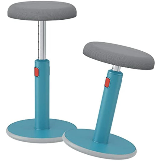 Leitz Active Sit Stand Stool, Ergonomic Height Adjustable 46cm To 79cm Wobble Stool, Round Swivel Office Desk Chair/ Stool, Ergo Cosy Range, Calm Blue, 65180061