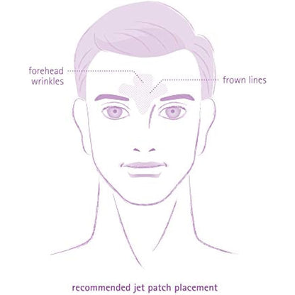Toute Nuit Facial Wrinkle Flattening Patches - JET Extra Large UNISEX Frown Lines Plus (Anti-Wrinkle Patches/Face Tape)