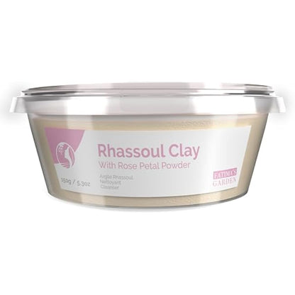 Fatima's Garden Rhassoul with Rose Petals - Soothing Face & Hair Mask, 150g