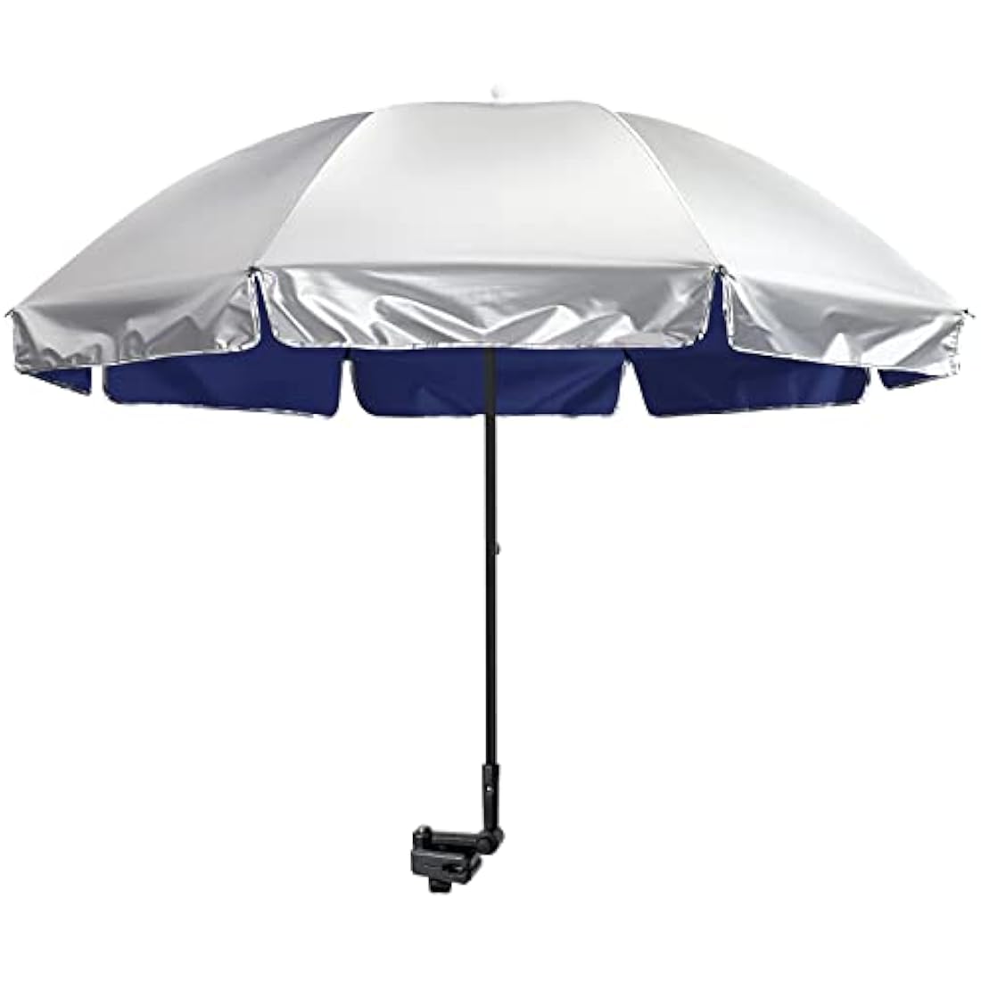 G4Free UPF 50+ Universal Clamp On Umbrella Adjustable Outdoor UV Protection Beach Chair Umbrella for Strollers, Wheelchairs, Patio Chairs, Golf Carts and Beach