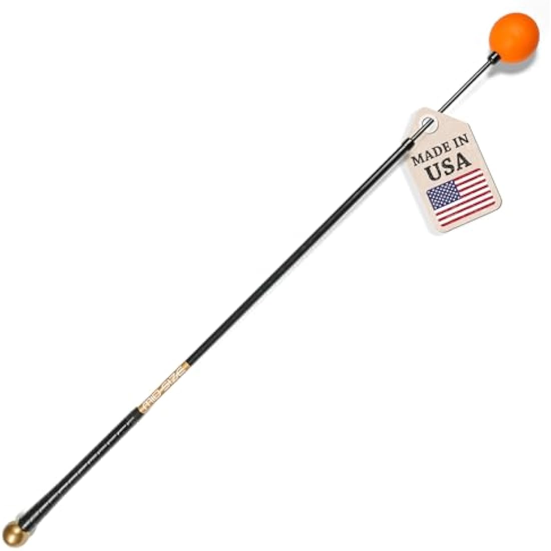 Orange Whip Golf Swing Trainer Aid Patented & Made in USA for Improved Rhythm, Flexibility, Balance, Tempo, and Strength *American Made*