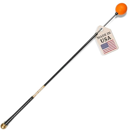 Orange Whip Golf Swing Trainer Aid Patented & Made in USA for Improved Rhythm, Flexibility, Balance, Tempo, and Strength *American Made*