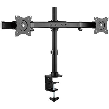 RICOO Dual Monitor Stand Tilt TS7811 Swivel 13-27 Inch VESA 75x75 100x100 Double Arm Mounting System LED LCD Screen Desk Mount Black