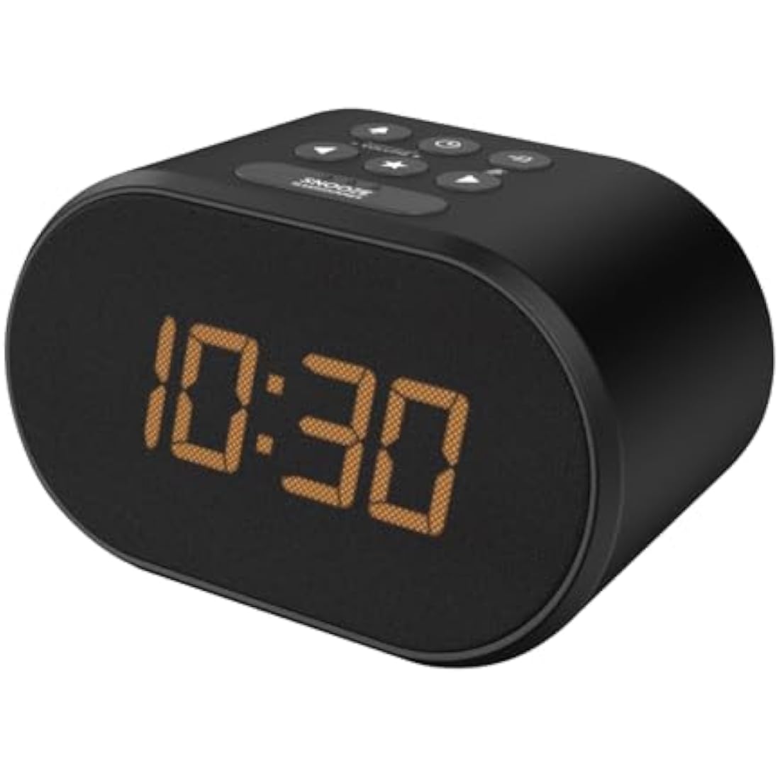 i-box Alarm Clocks Bedside, Radio Alarm Clock, Mains Powered or Battery, FM Radio, USB Charging Port, 5 Step Dimmable Display, Non Ticking, LED Display (Black)