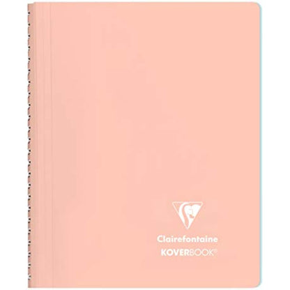 Clairefontaine 366781C Set of 5 Spiral Notebooks Koverbook Blush - A5 14,8x21 cm - 160 Lined Pages - White Paper 90 g - Opaque Polypro Cover - Random Colours