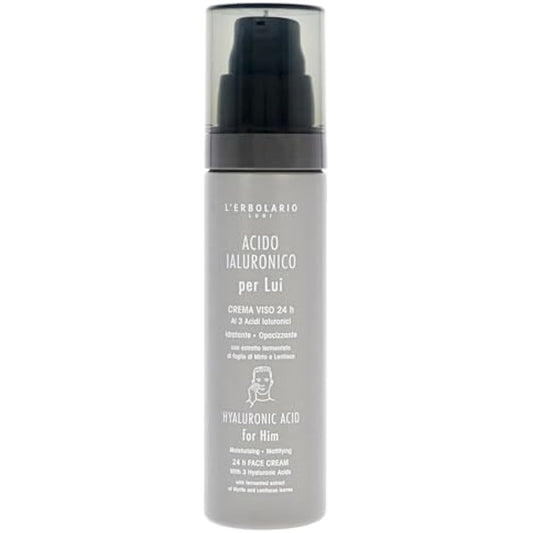 Hyaluronic Acid Moisturisin Mattifying Face Cream by LErbolario for Men - 1.6 oz Cream