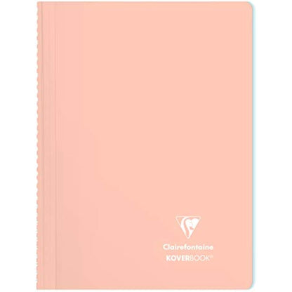 Clairefontaine 376781C Lot de 5 Cahiers à Spirale Koverbook Blush - A4 21x29,7 cm - 160 Pages Lignées - Papier Blanc 90 g - Couverture Enveloppante Polypro Opaque - Couleurs Aléatoires