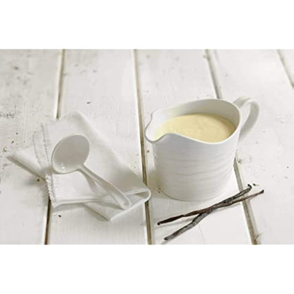 Portmeirion Home & Gifts CPW78895-XP Sauce Jug & Mini Ladle, Porcelain, White, 18.5 x 11 x 13 cm