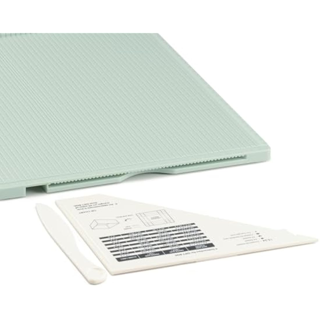 Vaessen Creative 2137-050 Easy Scoring Board cm in Mint Green with Bone Folder and Guide for Card Making and Paper Crafts, 30,5 x 30,5 cm