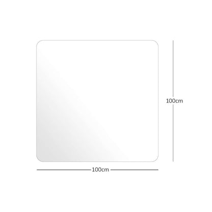 Nicoman Frosted (Semi-Clear) Chair Mat, Non-Slip PVC Wooden Floor Protector Mat with Round Edge