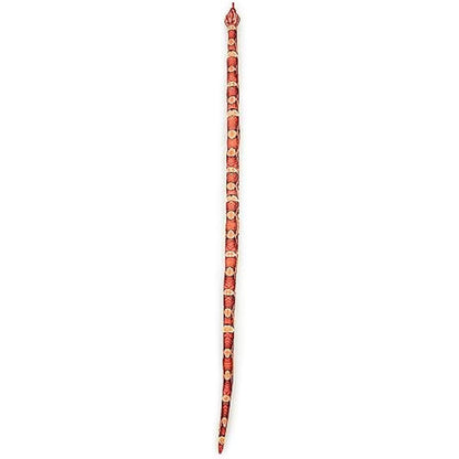Zappi Co Kids Stuffed Soft Cuddly Plush Snake Toy - Part of Safari Animals Collection: Realistic and Lifelike, Perfect for Kids 180 cm Length(Orange/Black Corn Snake)