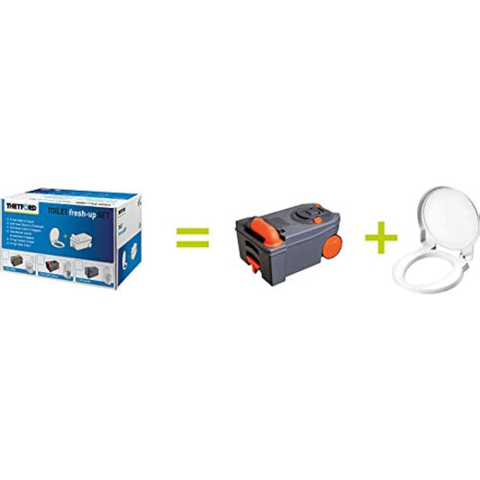 Thetford Fresh Up Sets Toilets with Handle and Wheels Set Various Models for Mobile Camping Toilets Refresher Waste Tank Lid