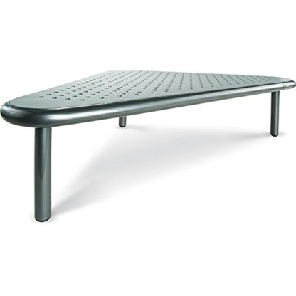 Allsop Metal Art Corner Monitor Stand, Holds 18kg (40 lbs), Great for Small Offices - Silver (06478)