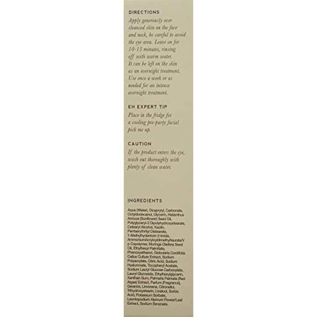 Emma Hardie 75ml Moringa Renewal Treatment Mask, Moisturizes & Firms Skin, Reduces Pigmentation & Evens Out Complexion, Suitable for Sensitive Skin, Vegan & Cruelty Free