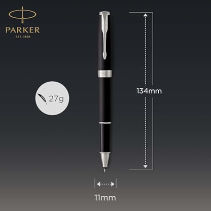 Parker Sonnet Rollerball Pen | Matte Black Lacquer with Palladium Trim | Fine Point Black Ink | Gift Box