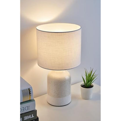 Pauleen 48022 Sandy Glow max. 20W for E14 Bedside Table luminaire Beige White 230V Ceramic/Fabric Without lamp