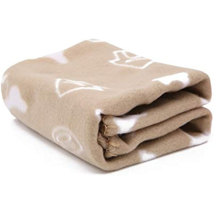 tifee 6 Pieces Pet Blanket Cushion Dog Cat Soft Warm Blankets Puppy Washable Sleep Mat Pad Bed Cover With Paw Print(60 x 70cm/23.6 x 27.6 inch, Multicolor)