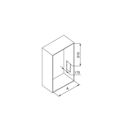 Emuca - Hang pull down wardrobe rail lift, adjustable width 600-830mm (23,6-31,4 inch), stone grey
