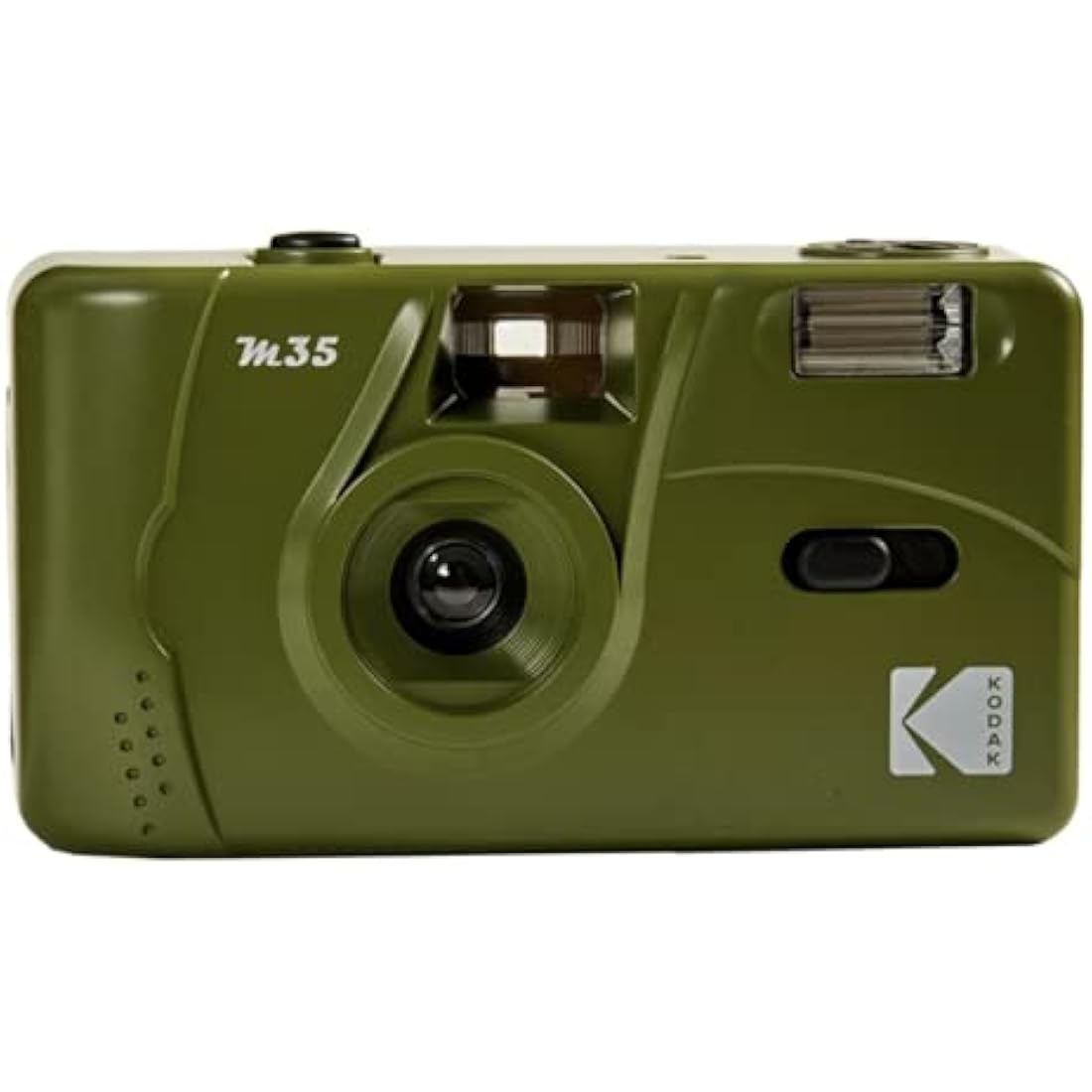KODAK M35 DA00254-35mm Rechargeable Camera, Fixed Wide Angle Lens, Optical Viewfinder, Built-in Flash, AAA Battery - Olive Green