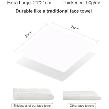 Disposable Face Towel, Suitable for All the Skin Inc Sensitive Skin, 100% Cotton Extra Strong & Thick. Facial Cleansing Tissues, Can Be Used for Makeup Remove, Lint Free etc All Situation (3 Roll)