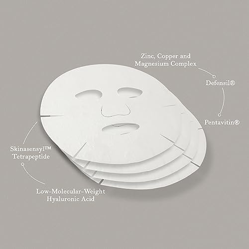Sarah Chapman Skinesis 3D Moisture Infusion Mask Kit – Pack of 4 Hyaluronic Acid Skincare Sheet Masks – Hydrating Face Mask for a Natural, Luminous Glow – Cruelty-Free, Paraben-Free