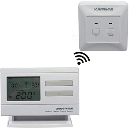 COMPUTHERM Q7RF Wireless Programmable Room Thermostat, Temperature Thermometer, Portable Thermostat, Economy & Comfort Mode