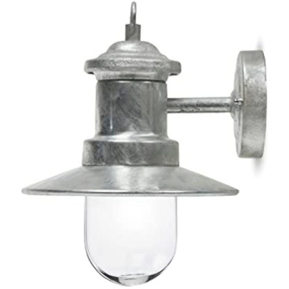 Garden Trading Outdoor Wall Mounted St Ives Galvanised Ships Light Weatherproof | E27 Edison Screw 60 Watt | Crafted in Hot Dipped Galvanised Steel | Motion-Sensor Compatible