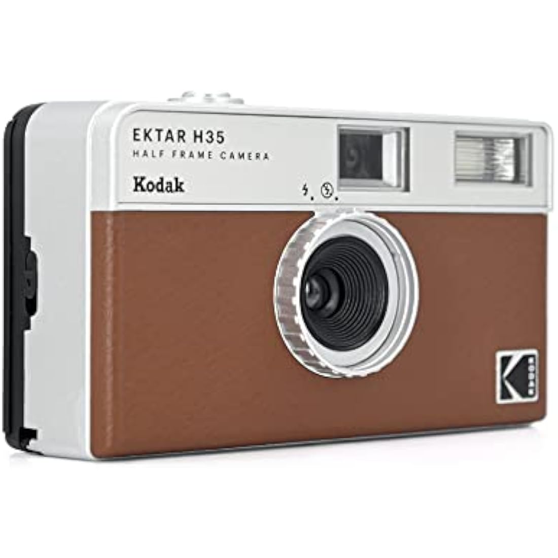 KODAK EKTAR H35 Half Frame Film Camera, 35mm, Reusable, Focus-Free, Lightweight, Easy-to-Use (Brown) (Film & AAA Battery are not Included)