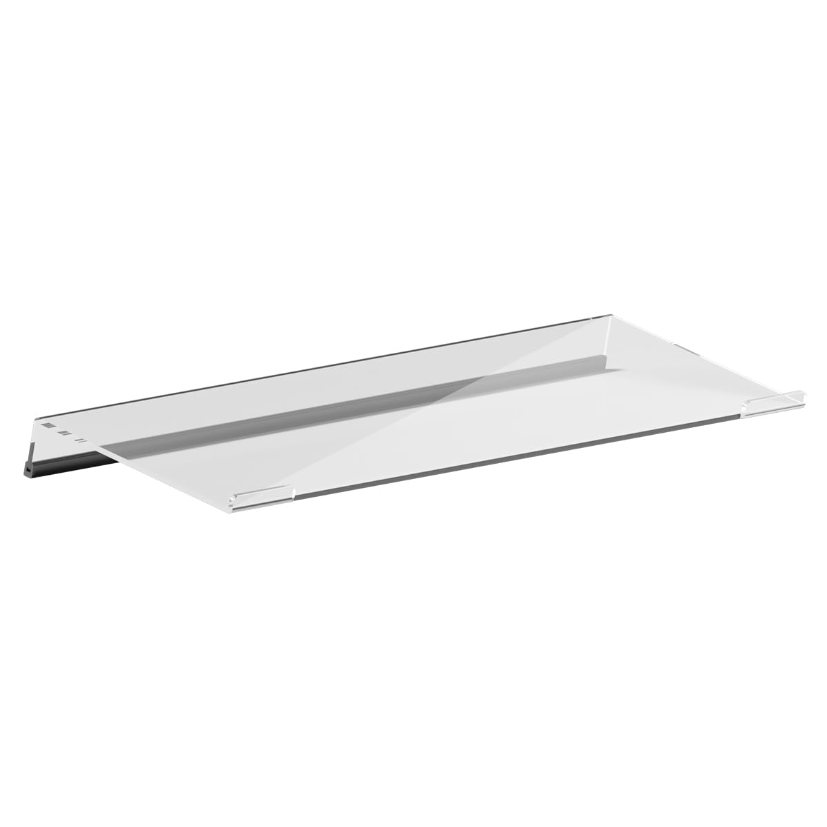 suptek Clear Acrylic Tilted Computer Keyboard Stand for Easy Ergonomic Typing, Keyboard Tray Holder Silicone Anti-Slip Case for Office Desk, Home