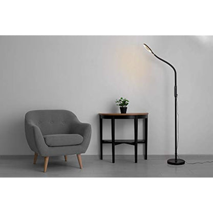 Daylight Multiplex 3-in-1 Lamp: Versatile Lighting for Living Room, Bedroom, Office - 5 Brightness, 3 Colors - Reading, Study, Nail Care - 12W, Black